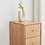 Solid Oak Bedside Table Storage Cabinet for Living Room - Free-Standing Corner Cabinets Storage Table W128373062
