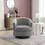 30.7"W Boucle Upholstered Swivel Cuddle Accent Round Barrel Chair Modern Single Sofa, 360 Degree Circle Club Armchair for Nursery Bedroom Living Room Coffe Bar Lounge Hotel. Gray W1298140791