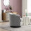 30.7"W Boucle Upholstered Swivel Cuddle Accent Round Barrel Chair Modern Single Sofa, 360 Degree Circle Club Armchair for Nursery Bedroom Living Room Coffe Bar Lounge Hotel. Gray W1298140791