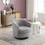 30.7"W Boucle Upholstered Swivel Cuddle Accent Round Barrel Chair Modern Single Sofa, 360 Degree Circle Club Armchair for Nursery Bedroom Living Room Coffe Bar Lounge Hotel. Gray W1298140791