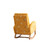 26.8"W Modern Rocking Chair for Nursery, Mid Century Accent Rocker Armchair with Side Pocket, Upholstered High Back Wooden Rocking Chair for Living Room Baby Kids Room Bedroom, Mustard Boucle