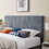 B110 King Bed Beautiful Line Stripe Cushion Headboard Strong Iron Frame with High Temperature Paint W130254257