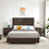 W1302S00015 Brown + Upholstered + Foam