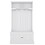 Hall Tree with Storage Shoe Bench for Entryway and Hallway, 4-in-1 Design Coat Racks with 4 Hooks for Living Room, White W1307113678