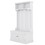 Hall Tree with Storage Shoe Bench for Entryway and Hallway, 4-in-1 Design Coat Racks with 4 Hooks for Living Room, White W1307113678