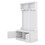 Hall Tree with Storage Shoe Bench for Entryway and Hallway, 4-in-1 Design Coat Racks with 4 Hooks for Living Room, White W1307113678