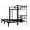 Twin over Twin & Twin Bunk Beds for 3, Twin XL over Twin & Twin Bunk Bed Metal Triple Bunk Bed, Black (Pre-sale date: June 10th) W1307S00007