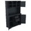 Coffee Bar Cabinet Kitchen Cabinet with Storage, Farmhouse Wine Cabinet with Drawers shelves and cabinets, Buffet Cabinet Wine & Glass Racks for Dining Room, Kitchen, Dark Blue W1307S00038