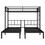 Twin over Twin & Twin Bunk Beds for 3, Twin XL over Twin & Twin Bunk Bed Metal Triple Bunk Bed, Black W1307S00039