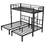 Twin over Twin & Twin Bunk Beds for 3, Twin XL over Twin & Twin Bunk Bed Metal Triple Bunk Bed, Black W1307S00039