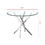 Contemporary Round Clear Dining Tempered Glass Table with Silver Finish Stainless Steel Legs W1311111911