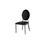 Leatherette Dining Chair Set of 2, Oval Backrest Design and Stainless Steel Legs W1311137135