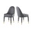 Modern Leather Dining Chair Set of 2, Upholstered Accent Dining Chair, Legs with Black Plastic Tube Plug W131163489