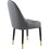 Modern Leather Dining Chair Set of 2, Upholstered Accent Dining Chair, Legs with Black Plastic Tube Plug W131163489