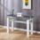 White MDF Console Table, Tempered Glass Top, Modern Foyer Area Table W1311P146045