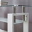White MDF Console Table, Tempered Glass Top, Modern Foyer Area Table W1311P146045