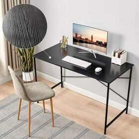 47.2"W x 23.6"D x 29.6"H Metal Frame Home Office Writing Desk - Full Black