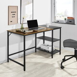 Writing Table with 2 Storage Shelves for Home Office Study Computer Desk, 43.3