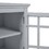 Bedroom Small Bedside Table/Night Stand with Open door Storage Compartments, grey W131454644