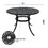 42 inch Cast Aluminum Patio Table with Umbrella Hole,Round Patio Bistro Table for Garden, Patio, Yard, Black with Antique Bronze at The Edge W131457073