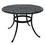 42 inch Cast Aluminum Patio Table with Umbrella Hole,Round Patio Bistro Table for Garden, Patio, Yard, Black with Antique Bronze at The Edge W131457073