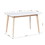 47.2" Modern Dining Table, Solid Wood Dining Table Leisure Coffee Tea Table, white W131470764