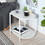 End Table 24" 2-Tiers Oval Nightstand, Modern Marble Small Table Coffee Tea Sofa Table for Living Room Indoor Balcony W131470766