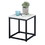 White Marble Print End Table/Side Table/Night Stand, Upgrade Version with Metal Frame Box W131470819