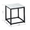 White Marble Print End Table/Side Table/Night Stand, Upgrade Version with Metal Frame Box W131470819