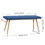 45.3" Dining Room Bench with Metal Legs - DARK BLUE W131471295