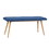 45.3" Dining Room Bench with Metal Legs - DARK BLUE W131471295