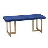 Set of 1 Upholstered Velvet Bench 44.5