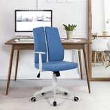 Ergonomic Office Chair High Back Desk Chair with, blue & white W1314P149824