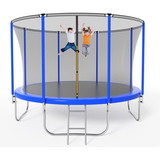 Hoee Trampoline for Kids, 10ft Recreational Trampolines with Enclosure Net, Recreational Trampoline for Kids Family, with Spring Pad Waterproof Jump Mat & Ladder W131864251