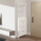 NEW White color shoe cabinet with 3 doors 2 drawers with hanger, PVC door with shape, large space for storage W1320137989
