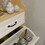 NEW OAK color shoe cabinet with 3 doors 2 drawers with hanger, PVC door with shape, large space for storage W1320137991