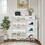 White color shoe cabinet with 4 doors 1 drawers,PVC door with shape,large space for storage