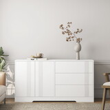 Sideboard Buffet Cabinet with Storage, Modern Kitchen Buffet Storage Cabinet with Drawer and Doors, 47.2