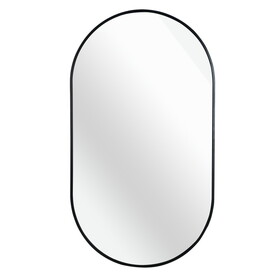Black 20*33IN Pill Shaped Mirror