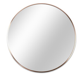 Gold 32 IN Metal Round mirror