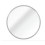 Black 39 inch Metal Round Bathroom Mirror W1327137959