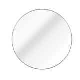 Silver 39 inch Metal Round Bathroom Mirror W1327137961