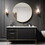 Black 42 inch Metal Round Bathroom Mirror W1327137964