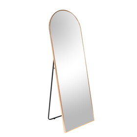 Gold 63x20 inch metal arch stand full length mirror W1327138087