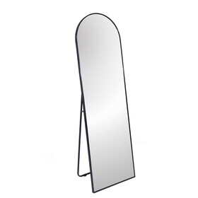Black 63x20 inch metal arch stand full length mirror W1327138089
