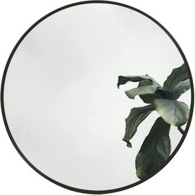 Circle Mirror 20 inch, Black Round Wall Mirror Suitable for Bedroom, Vanity, Living Room, Bathroom, Entryway Wall Decor and More, Brushed Aluminum Frame Circle Mirrors for Wall