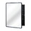 Black 24x30 inch Metal Framed Wall mount or Recessed Mirror Cabinet