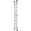 Aluminum Multi-Position Ladder with Wheels, 300 lbs Weight Rating, 17 FT W1343101097