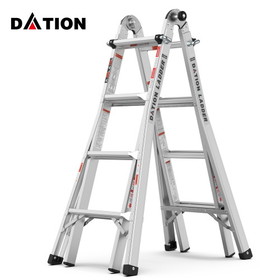 Multi position foldable engineering multifunctional aluminum alloy ladder A-type ladder straight ladder 17ft for home W134356879