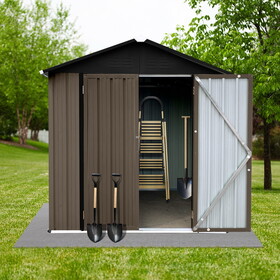 Out storage sheds 4ftX6ft Apex roof Brown + Black W1350113471